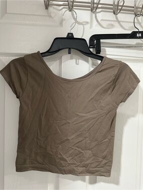 Free PeopleWomen's Short Sleeve Scoop Neck Top in Brown